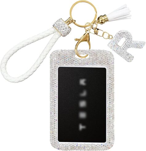 for Tesla Key Card Holder, Bling Card Key Holder Compatible Tesla Model 3/Y/S/X,Cybertruck&Rivian, Keychain Cover Accessories in Saudi Arabia