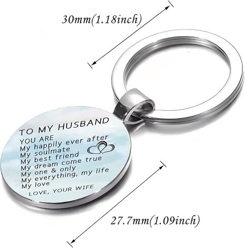 Car Keychain|2D For My Husband Keychain|Perfect Travel Souvenir, Gift for Husband（AB-060） in Kuwait
