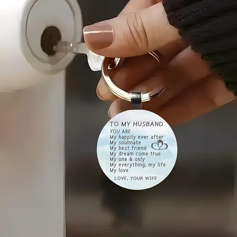 Car Keychain|2D For My Husband Keychain|Perfect Travel Souvenir, Gift for Husband（AB-060） in Kuwait
