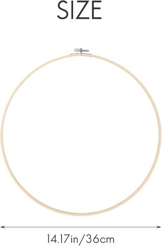 3 Pieces 14 Inch Embroidery Hoops Wooden Round Adjustable Bamboo Circle Hoop Ring for Art Craft Handy Sewing in Saudi Arabia