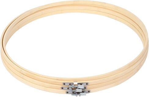 3 Pieces 14 Inch Embroidery Hoops Wooden Round Adjustable Bamboo Circle Hoop Ring for Art Craft Handy Sewing in Saudi Arabia