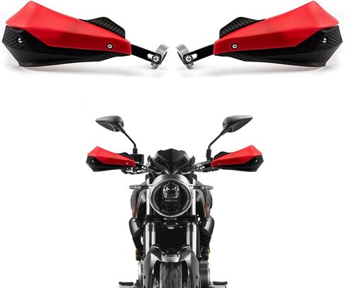 واقيات اليد العالمية للدراجات النارية 7/8 بوصة 22 مم من الألومنيوم موتوكروس متوافقة مع ATV Dirtbike Quad (أحمر) in Kuwait