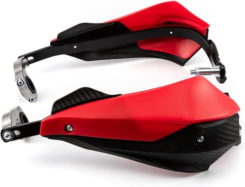 واقيات اليد العالمية للدراجات النارية 7/8 بوصة 22 مم من الألومنيوم موتوكروس متوافقة مع ATV Dirtbike Quad (أحمر) in Kuwait