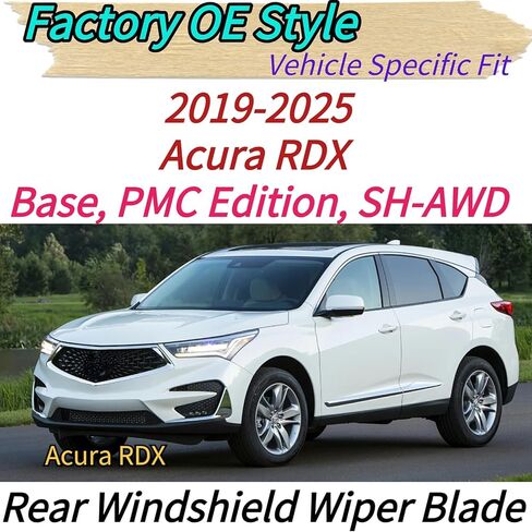 استبدال شفرة الممسحة الخلفية والذراع لـ Acura RDX 2019-2025 2024 2023 2022 2021 2020 - OEM مناسب لموديلات Base PMC Edition SH-AWD - مجموعة شفرات ممسحة الزجاج الأمامي الخلفي لجميع المواسم in Kuwait