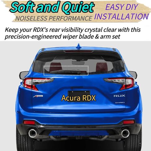 استبدال شفرة الممسحة الخلفية والذراع لـ Acura RDX 2019-2025 2024 2023 2022 2021 2020 - OEM مناسب لموديلات Base PMC Edition SH-AWD - مجموعة شفرات ممسحة الزجاج الأمامي الخلفي لجميع المواسم in Kuwait