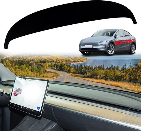 Dash Cover Mat for Tesla Model Y Juniper 2025 2026 Dash Mat Dashboard Cover Dashboard Pad Dash Mat for Model Y Juniper Accessories Dash Cover Mat All-Weather Polyester Black in Saudi Arabia