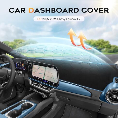 Cartist Dash Cover for 2025 2026 C*hevy Equinox EV Dashboard Cover Accessories (NOT Fit C*hevy Equinox) GMC Terrain EV Premium Anti-Glare Sun Shade Dash Mat Non-Slip&Airbag Safe Interior Protector in Kuwait