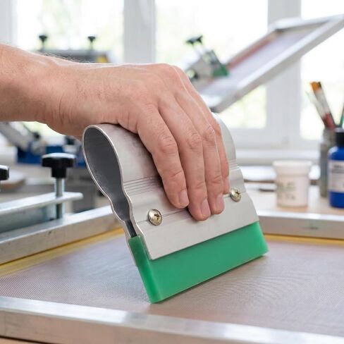 Rubber Squeegee for Screen Printing 3.9X5.1X1.1 Inch Ink Scraper with Comfortable Handle for DIY Silk Screen Crafts and Accurate Ink Spreading in Saudi Arabia