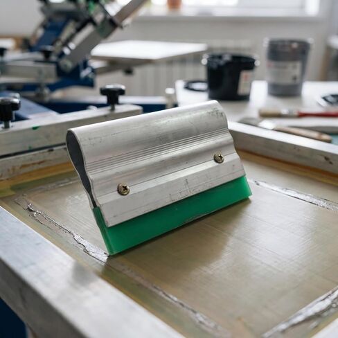 Rubber Squeegee for Screen Printing 3.9X5.1X1.1 Inch Ink Scraper with Comfortable Handle for DIY Silk Screen Crafts and Accurate Ink Spreading in Saudi Arabia