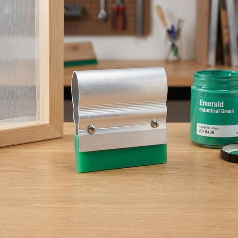Rubber Squeegee for Screen Printing 3.9X5.1X1.1 Inch Ink Scraper with Comfortable Handle for DIY Silk Screen Crafts and Accurate Ink Spreading in Saudi Arabia