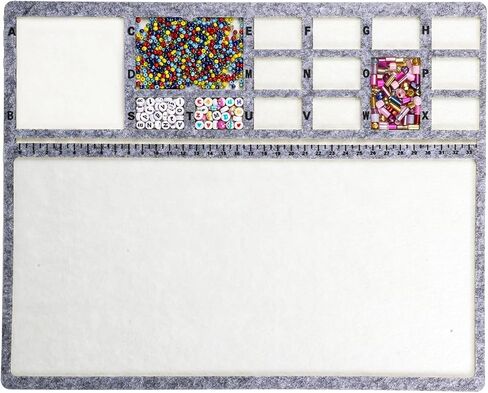 14x11 inch Large Bead Tray for Jewelry Making Felt Mat, Rectangle Felt Beading Mat Design Bead Boards with Centimeter Alphabetic Scale for DIY Art Crafts Jewelry Making Beading Supplies in Kuwait