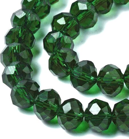 200PCS Briolette Crystal Glass Beads for Jewelry Making, 4mm Rondelle Faceted Crystal Beads for Crafts and Suncatchers (Crystal AB) in Kuwait