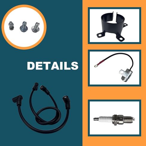 ملف الإشعال مناسب لنماذج محرك Onan P218G P220 P224G BF BFA BG BGA BGE B43E B43G B43M B48G استبدال رقم الجزء 166-0772 166-0820 166-0804 541-0522 مع المعدل، سلك توصيل الإشعال in Kuwait