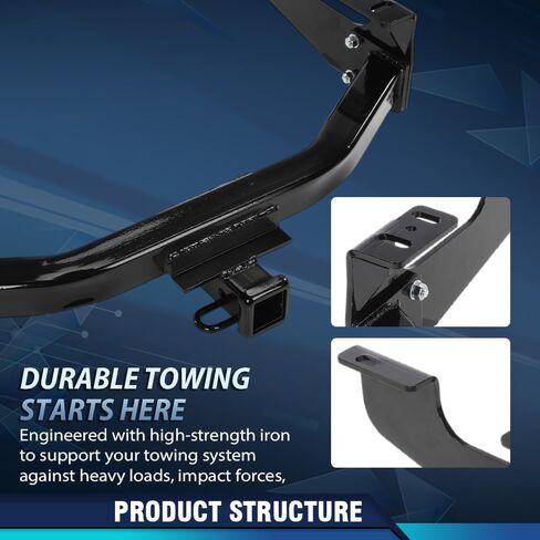 PIT66 2" Receiver Class 4 Trailer Tow Hitch Compatible with Ford F150 F250 F350 F450 1997-2016 Black in Kuwait