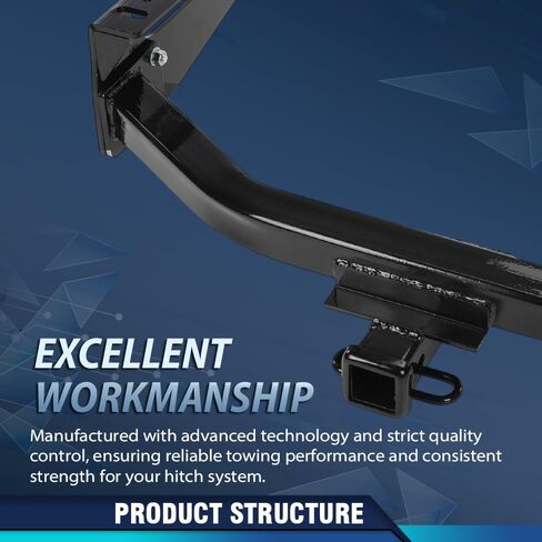 PIT66 2" Receiver Class 4 Trailer Tow Hitch Compatible with Ford F150 F250 F350 F450 1997-2016 Black in Kuwait