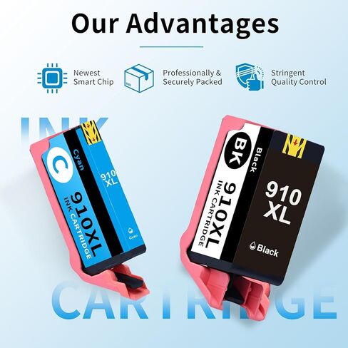 Caelum 910XL High Yield Ink Cartridge Replacement for Combo Pack HP 910 XL HP910 to Use with HP Office Jet Pro 8020 8010 8015 (5 Pack Black Cyan Magenta Yellow) in Saudi Arabia