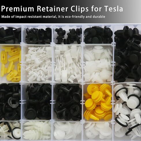 Retainer Clips & Rivets Set – 20 Sizes for Tesla Clips Bumper Fender Body Clips for Tesla Model 3 Y S X Cybertruck–Comes with 6 Common Tools OEM Original Factory Standard Quality in Kuwait
