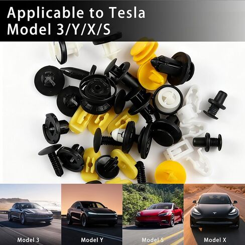 Retainer Clips & Rivets Set – 20 Sizes for Tesla Clips Bumper Fender Body Clips for Tesla Model 3 Y S X Cybertruck–Comes with 6 Common Tools OEM Original Factory Standard Quality in Kuwait