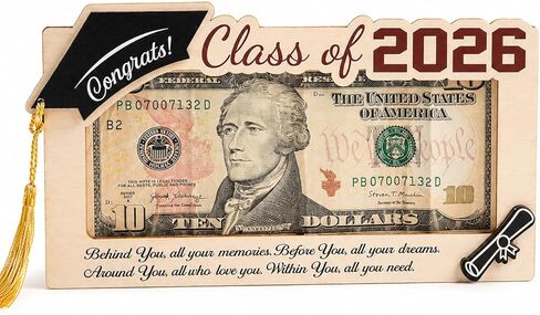 Class of 2026 Gifts Graduation Money Holder 2026 for Her Him, Wooden Graduation Cards Money Holder for Cash Gift, Graduation Gifts for Daughter Son High School, College, University Senior Graduates in Saudi Arabia