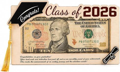 Class of 2026 Gifts Graduation Money Holder 2026 for Her Him, Wooden Graduation Cards Money Holder for Cash Gift, Graduation Gifts for Daughter Son High School, College, University Senior Graduates in Saudi Arabia