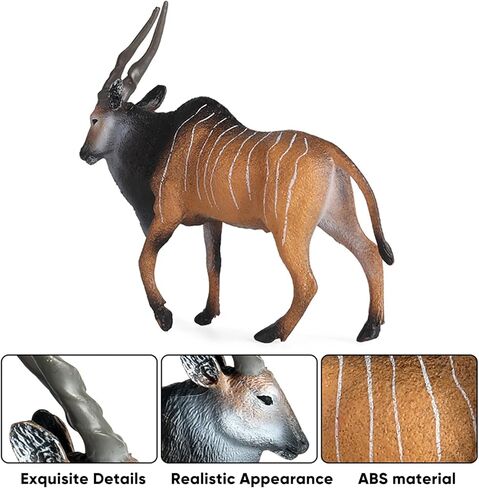 Spiral-Horned Antelope Figure Forest Jungle Wildlife Animals Realistic Figurine Educational Toy Cake Toppers Christmas Birthday Gift for Kids in Saudi Arabia