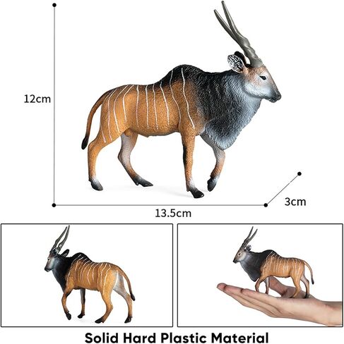 Spiral-Horned Antelope Figure Forest Jungle Wildlife Animals Realistic Figurine Educational Toy Cake Toppers Christmas Birthday Gift for Kids in Saudi Arabia