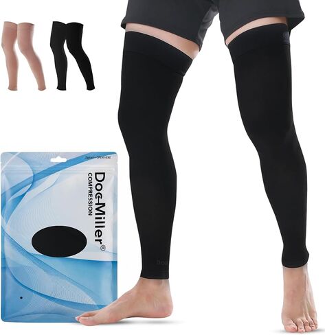 Doc Miller Thigh High Calf Sleeves Compression Hose 15-20 mmHg Opaque Stockings in Saudi Arabia