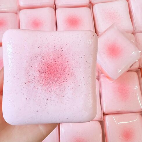 Toast Bread Slow Rising Squishy, Soft Foam Squishy Stress Relief Squeeze Toy, Premium Realistic Food Squishies, Cute Bakery-Style Squeeze Toy for Relax & Gift (Pink) in Saudi Arabia