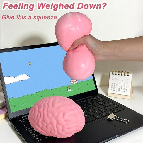 Brain Squishy Toys, Large Stress Relief Sensory Toys for Adults & Kids, Anxiety Relief Fidget Toys for Autism & ADHD, Squeeze Toys for Party Favors, Goodie Bag Fillers, Classroom Prizes & Gag Gifts in Saudi Arabia