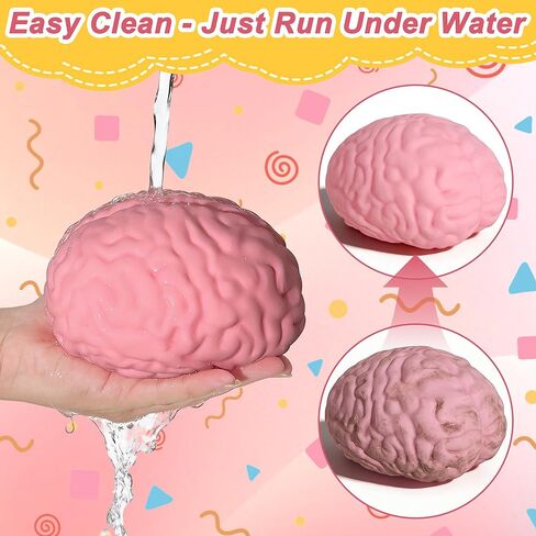 Brain Squishy Toys, Large Stress Relief Sensory Toys for Adults & Kids, Anxiety Relief Fidget Toys for Autism & ADHD, Squeeze Toys for Party Favors, Goodie Bag Fillers, Classroom Prizes & Gag Gifts in Saudi Arabia