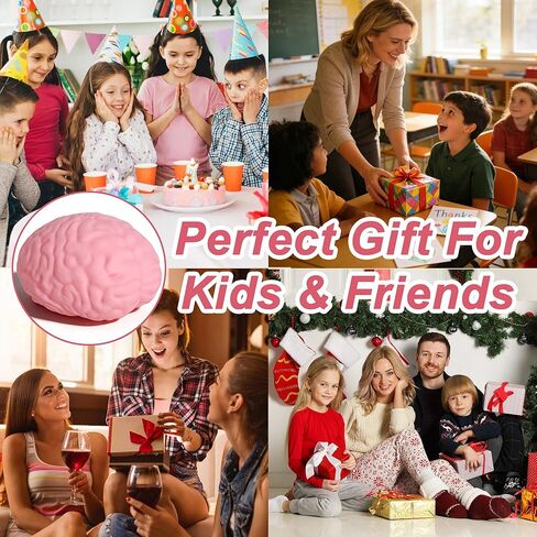 Brain Squishy Toys, Large Stress Relief Sensory Toys for Adults & Kids, Anxiety Relief Fidget Toys for Autism & ADHD, Squeeze Toys for Party Favors, Goodie Bag Fillers, Classroom Prizes & Gag Gifts in Saudi Arabia