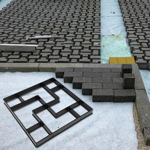 ERINGOGO 1pc DIY Pavement Mold Reusable Path Maker for Garden Stepping Stones Plastic Paving Mould for Outdoor Walkways and Patios Create Custom Designs in Kuwait