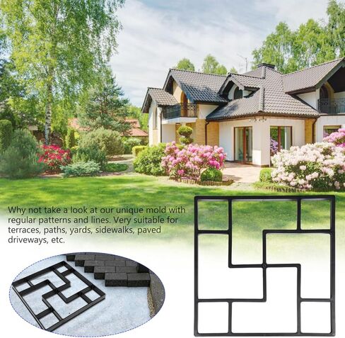 ERINGOGO 1pc DIY Pavement Mold Reusable Path Maker for Garden Stepping Stones Plastic Paving Mould for Outdoor Walkways and Patios Create Custom Designs in Kuwait