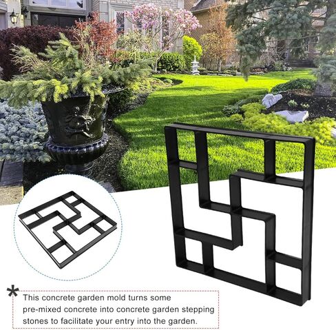 ERINGOGO 1pc DIY Pavement Mold Reusable Path Maker for Garden Stepping Stones Plastic Paving Mould for Outdoor Walkways and Patios Create Custom Designs in Kuwait