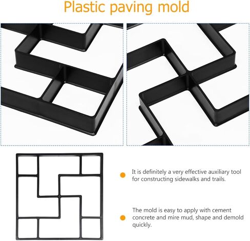 ERINGOGO 1pc DIY Pavement Mold Reusable Path Maker for Garden Stepping Stones Plastic Paving Mould for Outdoor Walkways and Patios Create Custom Designs in Kuwait