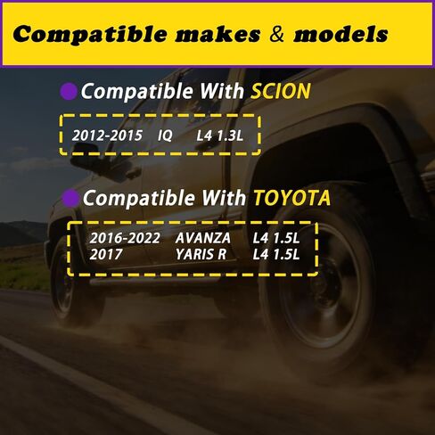 2pcs Intake and Exhaust Engine Variable Valve Timing VVT Solenoid Compatible with Toyota Yaris R Avanza Fit for Scion iQ L4 1.3L 1.5L 12 13 14 15 16 17 18 19 20 21 22 Replaces 153300Y050 153300Y060 in Saudi Arabia