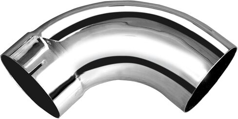 Chrome Exhaust Pipe 5 Inch ID/OD 90 Degree Elbow Tube with 12 Inch Arms in Saudi Arabia