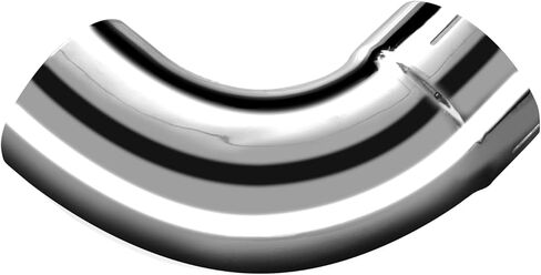 Chrome Exhaust Pipe 5 Inch ID/OD 90 Degree Elbow Tube with 12 Inch Arms in Saudi Arabia