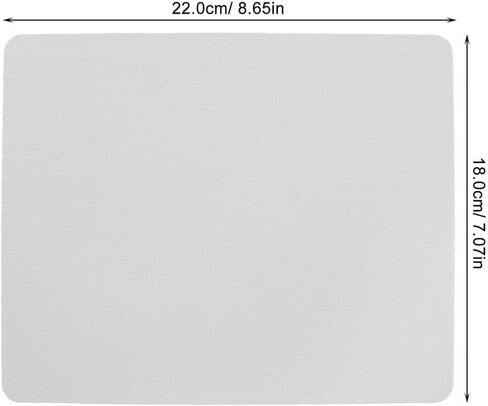 White Sublimation Mouse Pad, 8.7 x 7.1 inches, Blank Rectangle with Wrist Rest,Blank Rectangular Pad for Heat Press Transfer | DIY Craft Printing Surface and Office Desk Accessories with Wrist Rest in Kuwait