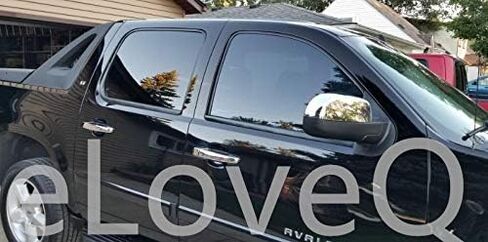 Chrome 4 Door Handle Covers w/o Passenger Key Hole Compatible with 07-13 Chevy Silverado / 07-14 Chevy Avalanche/Suburban/Tahoe/GMC Sierra/Yukon&Yukon XL/Escalade in Kuwait