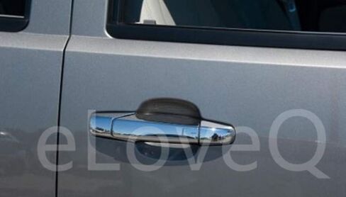 Chrome 4 Door Handle Covers w/o Passenger Key Hole Compatible with 07-13 Chevy Silverado / 07-14 Chevy Avalanche/Suburban/Tahoe/GMC Sierra/Yukon&Yukon XL/Escalade in Kuwait