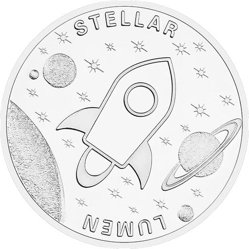 عملة تذكارية مطلية بالفضة من نوع XLM Stellar Lumen Blockchain in Kuwait