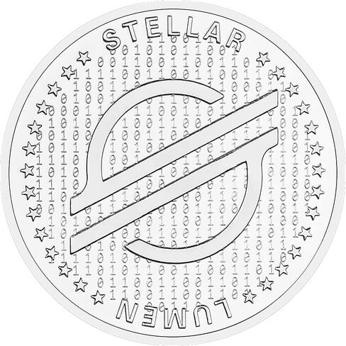 عملة تذكارية مطلية بالفضة من نوع XLM Stellar Lumen Blockchain in Kuwait