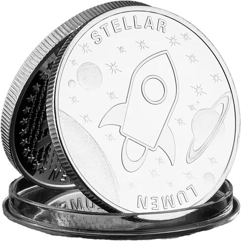 عملة تذكارية مطلية بالفضة من نوع XLM Stellar Lumen Blockchain in Kuwait