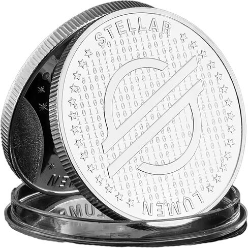 عملة تذكارية مطلية بالفضة من نوع XLM Stellar Lumen Blockchain in Kuwait