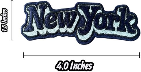 2 PCS New York Multi Layered Border Letters Baseball Patch Embroidered Iron On Patches for Decorate Craft Clothes in Saudi Arabia