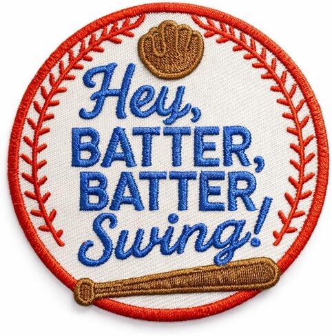 Baseball Iron On Patches for Hats and Clothes Decorative - Funny Morale Patch Iron On or Sew On - Trucker Hat Patches for Backpacks, Baseball Players, Jackets and DIY Applique 3 Inches in Saudi Arabia