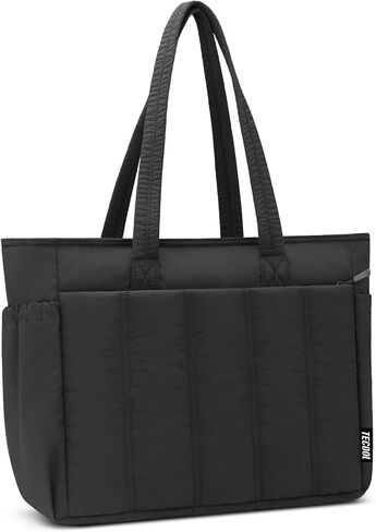 TECOOL Puffy Tote Bag for Women, Lightweight Work Bag Handbag with Cup Holder, 15.6-16 Inch Laptop Shoulder Bag in Saudi Arabia