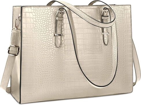 Professional Laptop Shoulder Bag for Women Waterproof Genuine Leather Computer Briefcase Tote for Business Office Work in Saudi Arabia