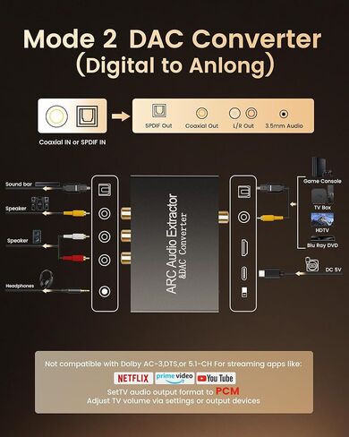 avedio links 4K HDMI Audio Extractor Splitter، 1080P HDMI إلى HDMI Audio Converter + Toslink SPDIF البصري + L/R صوت تناظري ستيريو، محول صوت HDMI لعصا النار، مشغل بلو راي (4K 30 هرتز أخضر) in Kuwait